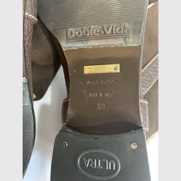 DOLCE & CABBANA belted high winter boots - Picture 10 of 11